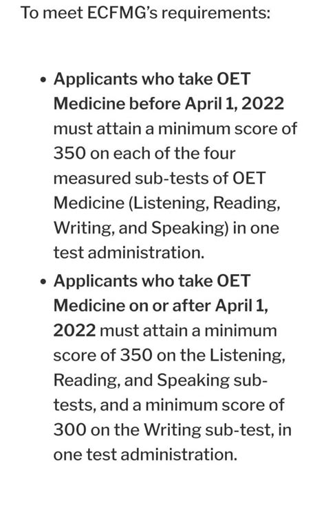 ecfmg oet score.